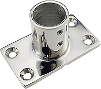 KEEHUI Heavy Duty 30° Boat Hand Rail Fitting - 1" Rectangular Base, 316 Marine Stainless Steel Deck Hardware