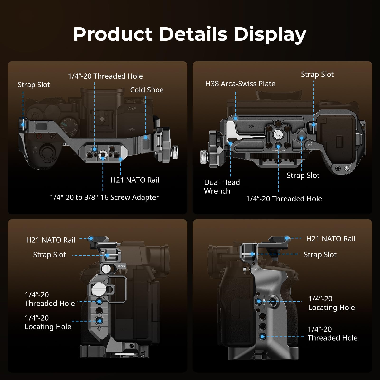SmallRig Kit gabbia HawkLock Advanced per Sony Alpha 7 V / 7R V / 7 IV 6028