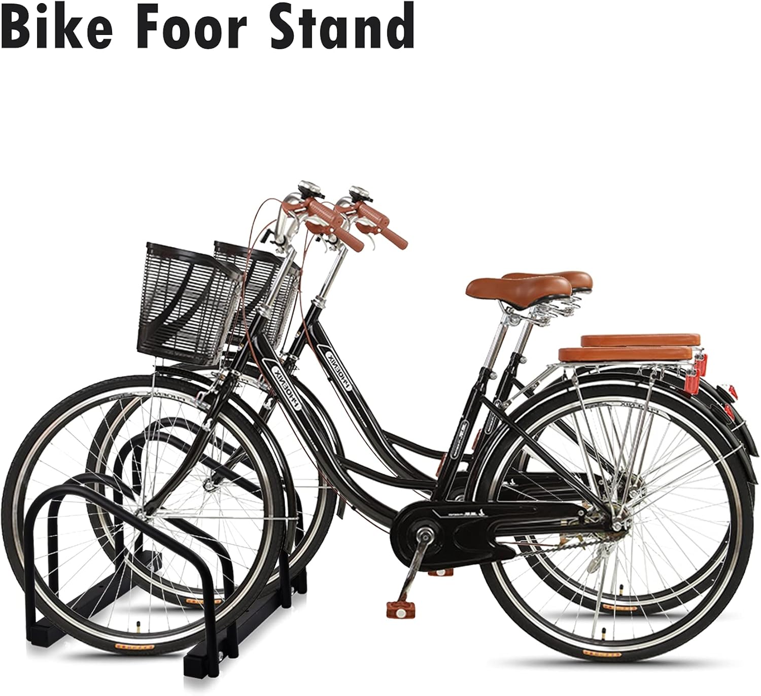 WALMANN 2 Bikes Floor Bike Stand, Bike Parking Rack Garage Bike Storage Stand Indoor/Outdoor 22-28" Wheel Stand, Max. Tire Width 2.15" : Sports & Outdoors