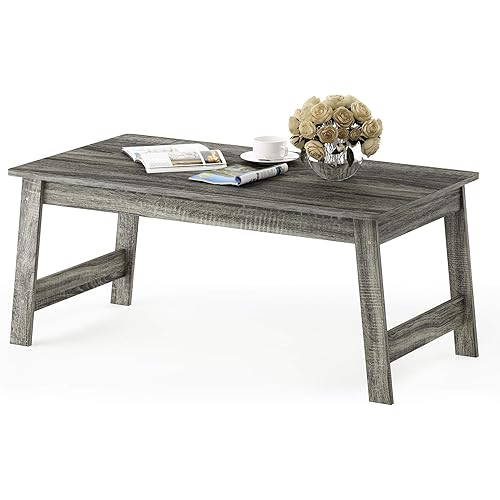 Furinno Beginning Coffee Table, French Oak Grey , 19.45D x 35.59W x 15.63H in