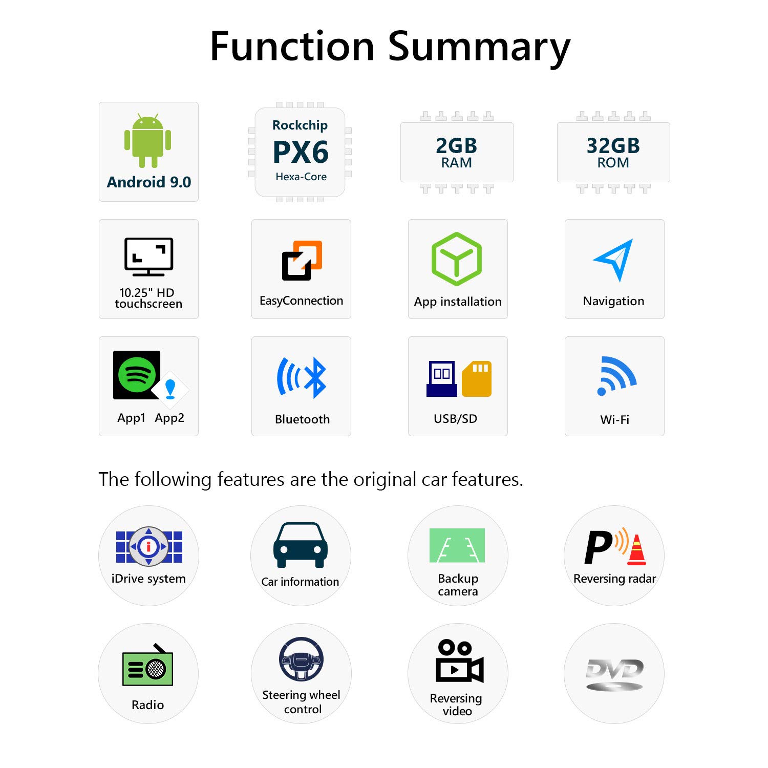 2020 Car Stereo Single Din Android 9.0 