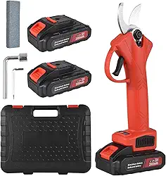 Tesoura Elétrica Sem Fio de Poda 21V Profissional para Podar Árvores Cortador Galhos com Brushless 2 Baterias Recarregáveis Jardinagem Horta e Fazenda