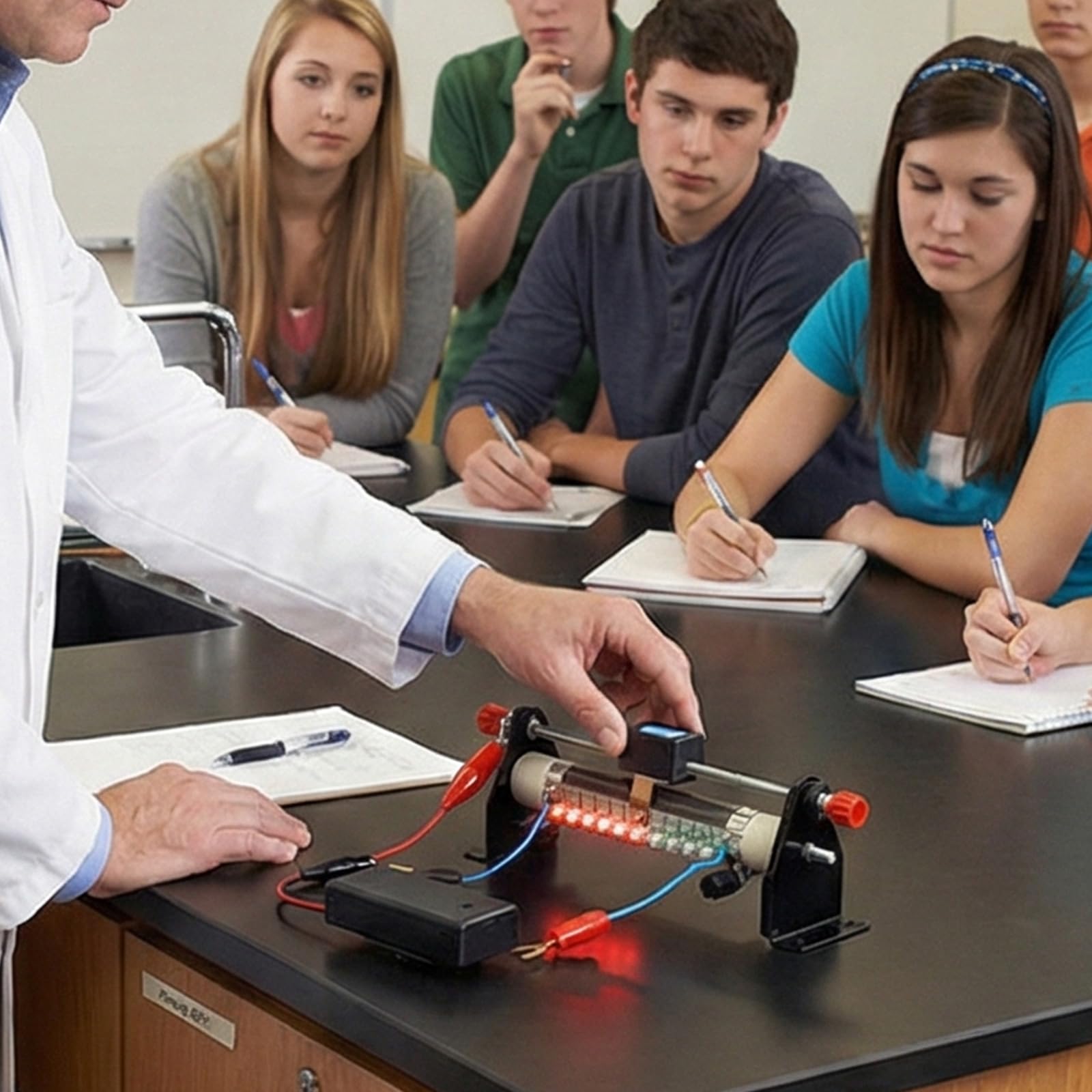 Set di strumenti per simulatore di reostato per l'educazione fisica, che consente un controllo preciso di corrente e tensioni in scenari di prova, reostato scorrevole per test di circuito