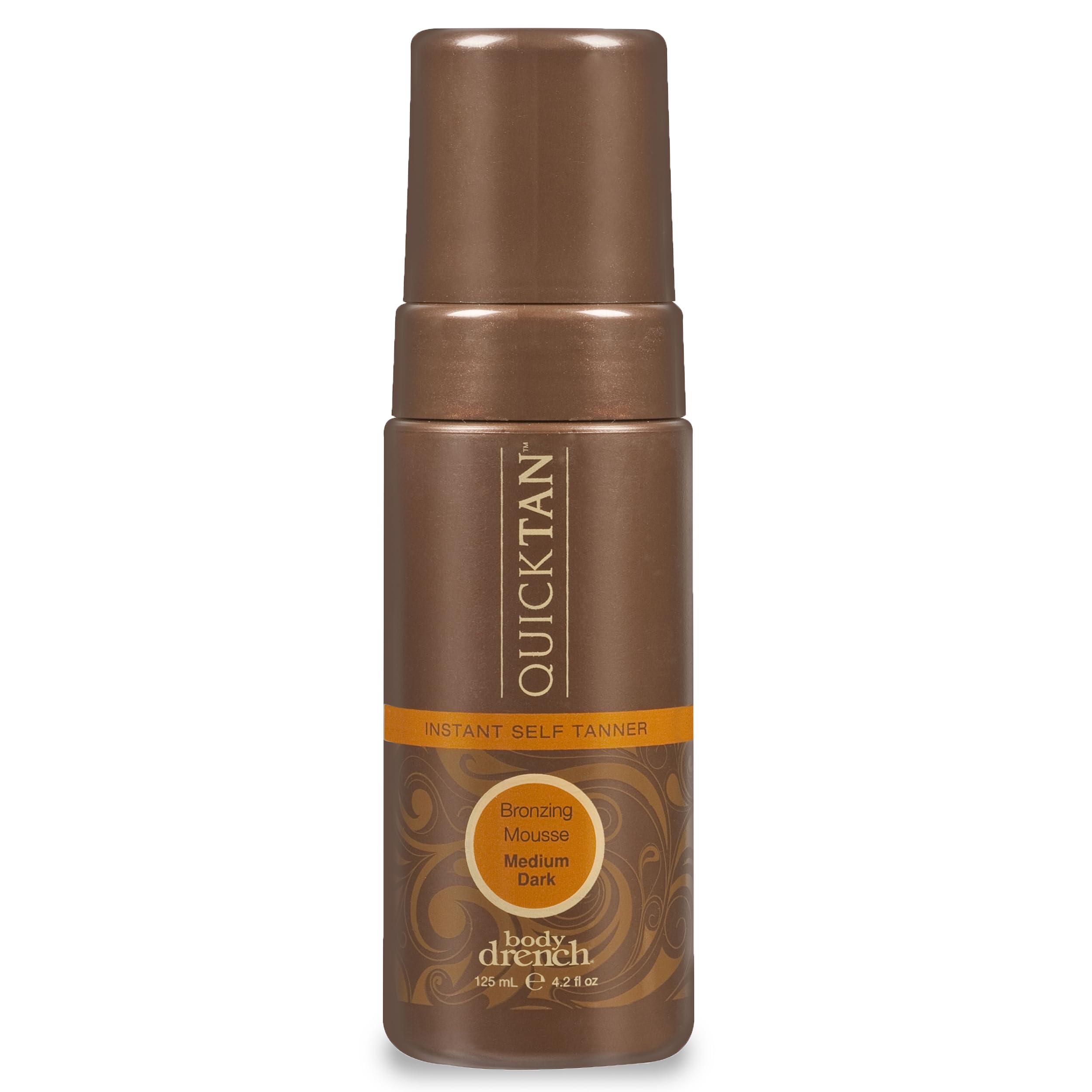 Body Drench QuickTan Self Tanner Mousse – Medium Dark Tan, Sunless Tanning Foam for Body, Natural-Looking Glow, 4.2 oz