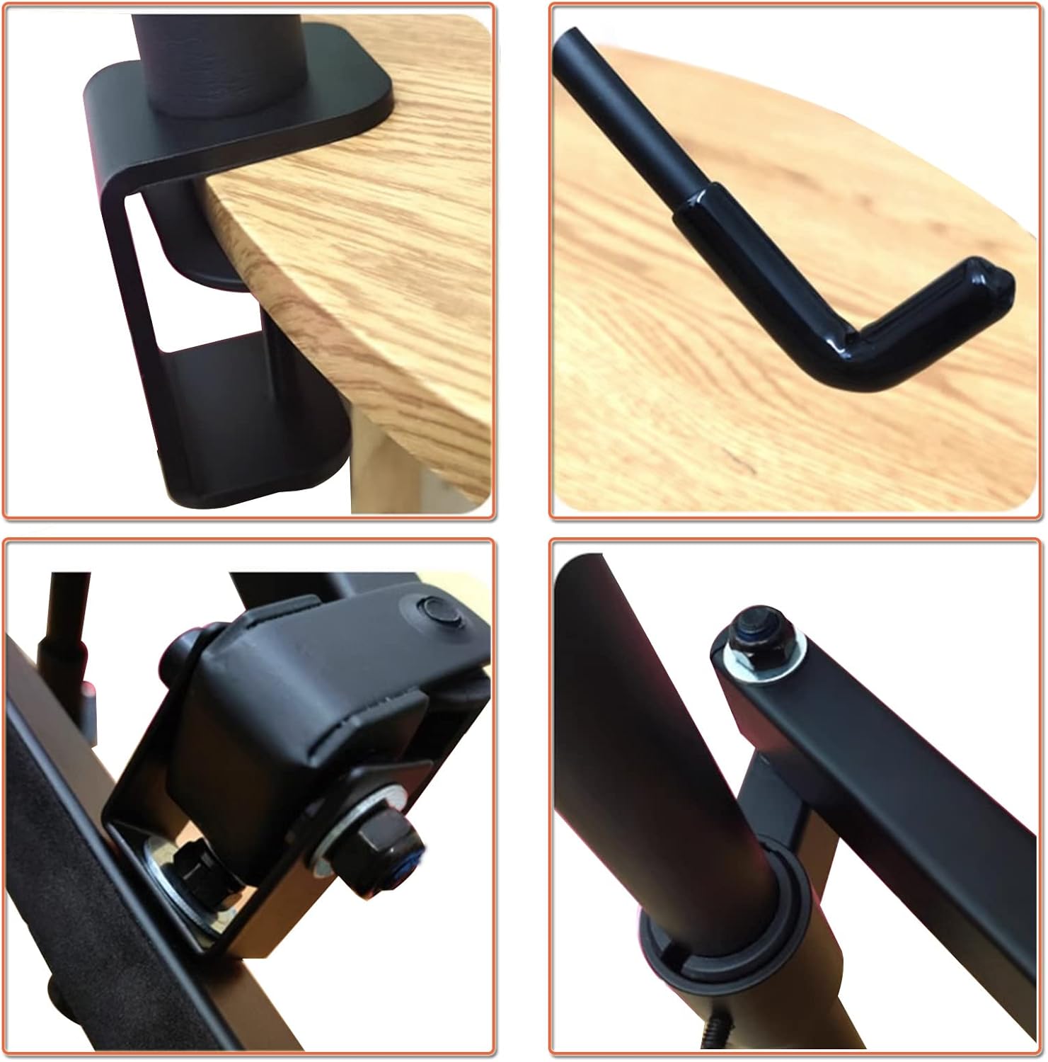 Metal Needlework Frames Stand Adjustable Rotated Embroidery Holder Hands Free Cross Stitch Scroll Frame Lap Table Clamp Embroidery Frame Stand for Needlepoint Supplies