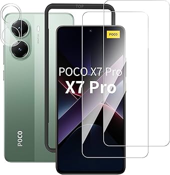 Amazon | Xiaomi Poco X7 Pro 用 ガラスフィルム (2枚)＋カメラ