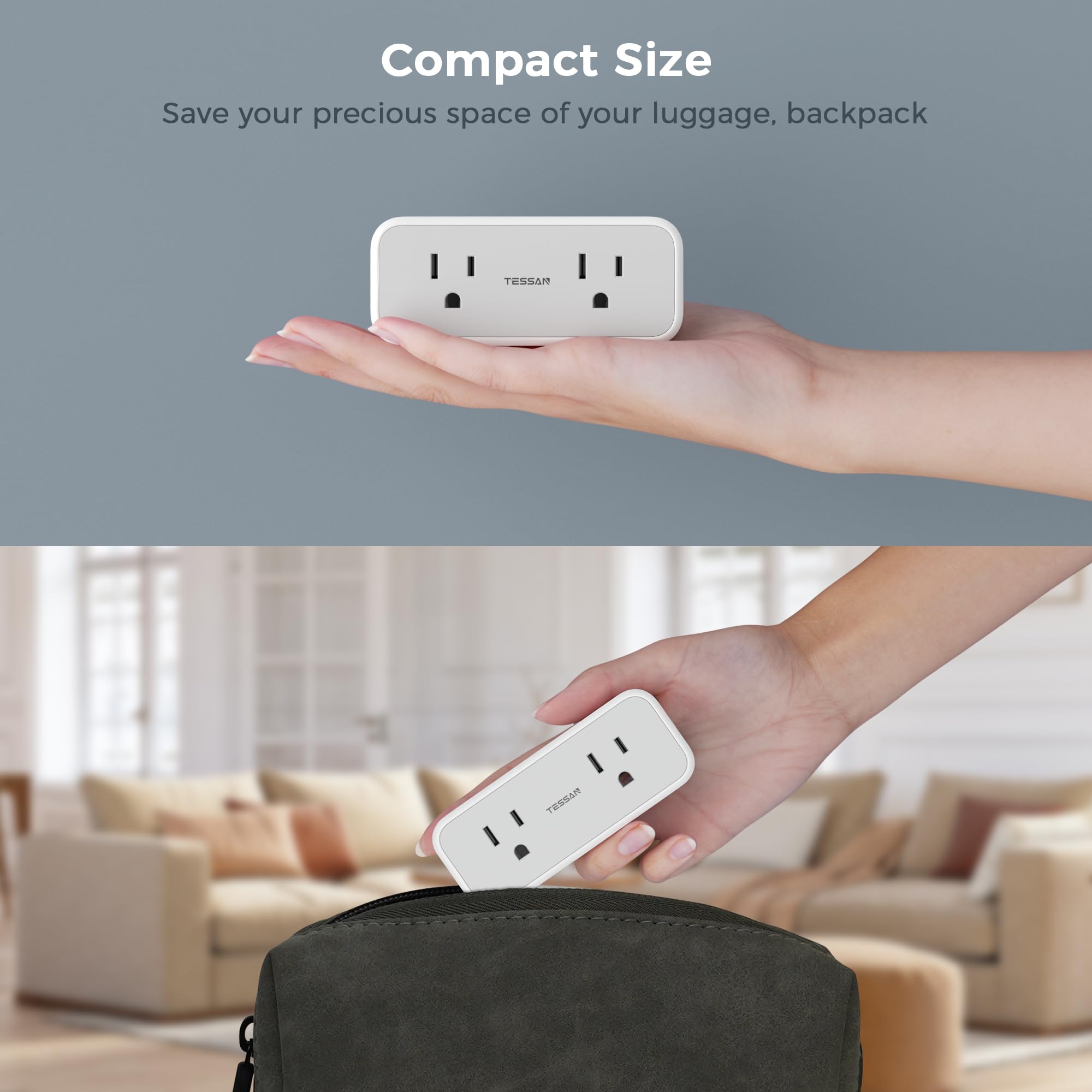 Multi Plug Outlet Extender, TESSAN Multiple Outlet Splitter with 4