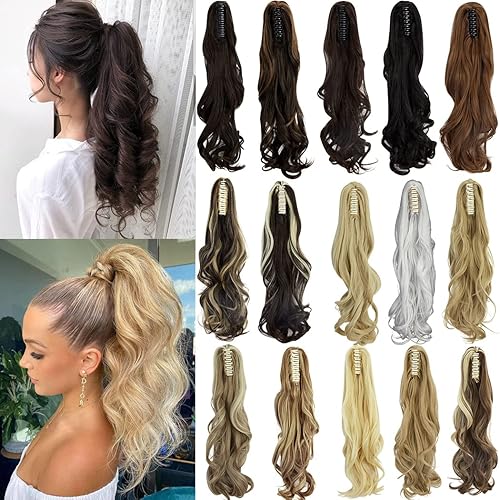 Extensión de cola de caballo de 18 pulgadas 20 pulgadas, rizado, ondulado, recto, clip en el postizo de una pieza de una pieza de mandíbula larga