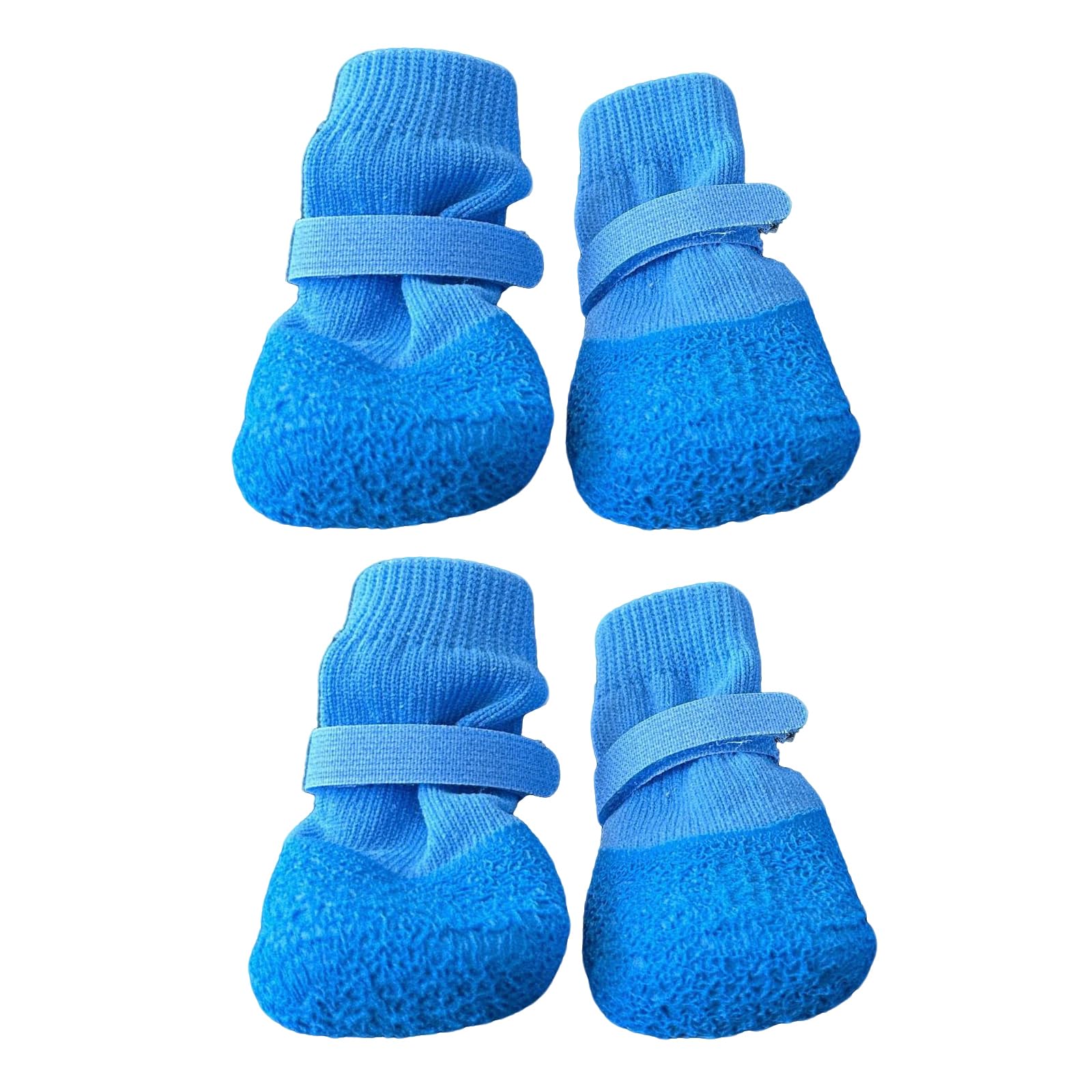4 Pcs Dog Shoes for Shih Tzu, Rubber Dogs Shoes Waterproof Pet Paw Protector Socks Wrinkled Surface Dog Socks, Non-Slip Paw Protector for Small Medium Large Dogs-image-26