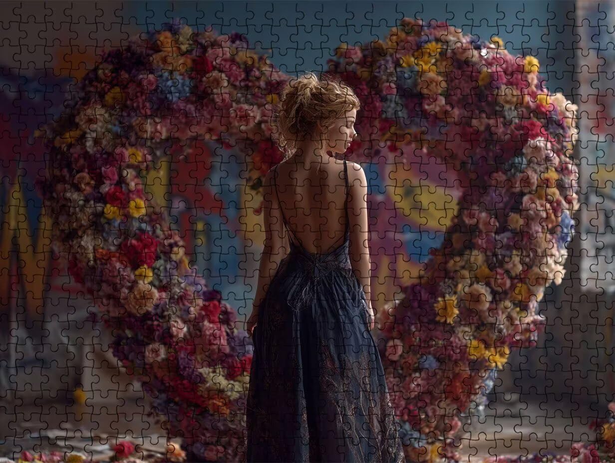 Puzzle dla dorosłych 3000, kobiece serce 3000 elementów puzzle dla dorosłych, klasyczne gry edukacyjne, gry i zajęcia rodzinne, do dekoracji ścian domu, świetny pomysł na prezent R0KH-698