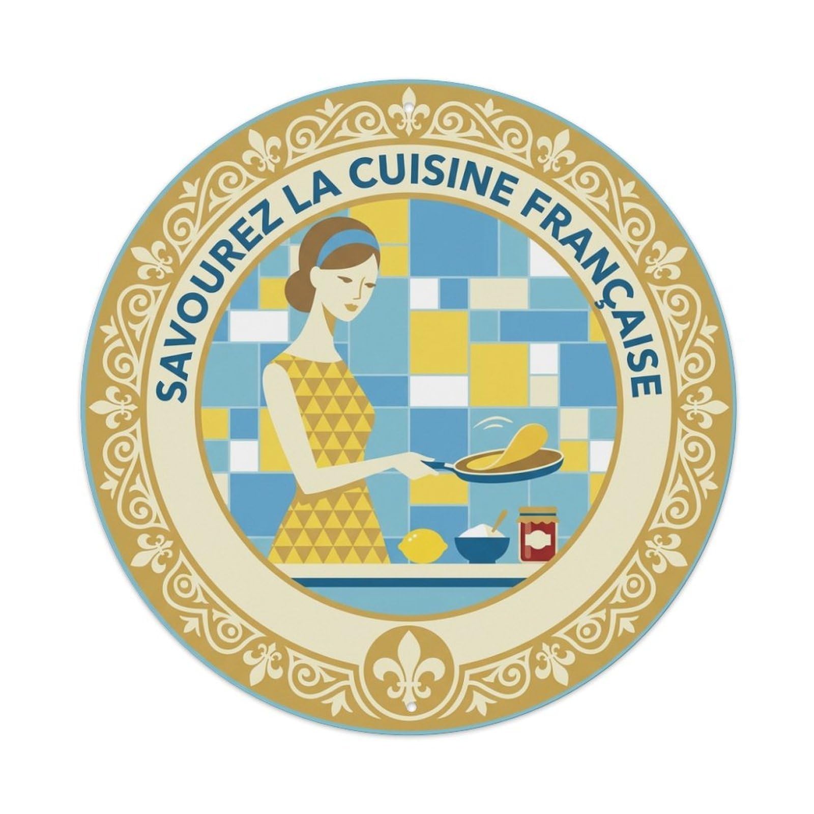Culinary Travel French Cuisine Crepes Classic Style Metal Tin Sign