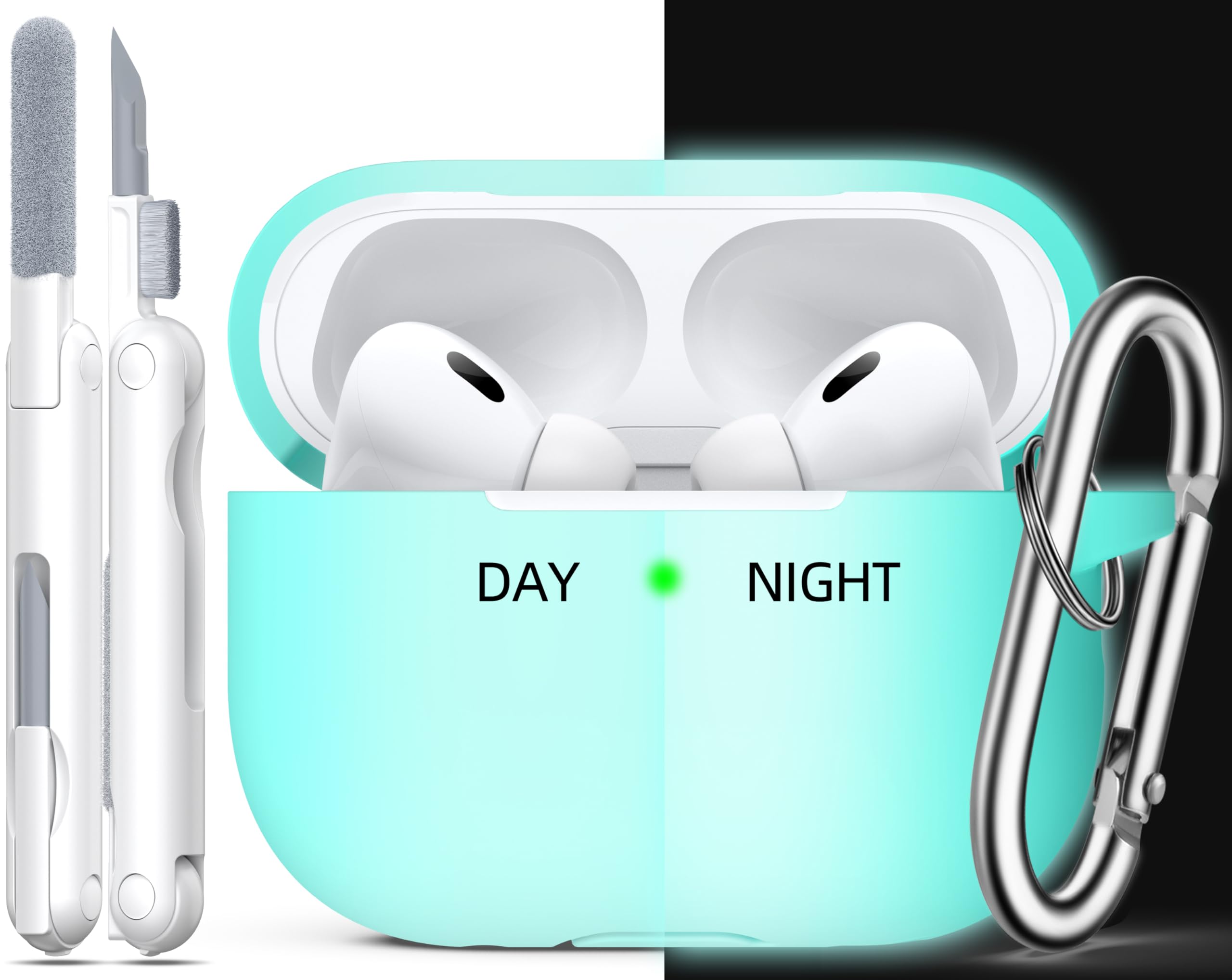 R-fun Funda para AirPods 4 con Kit de Limpieza, Case de Silicona Suave con Llavero, Funda Protectora Completa para Hombres y Mujeres, Compatible con Apple Latest Airpods 4th, Rojo — view 58