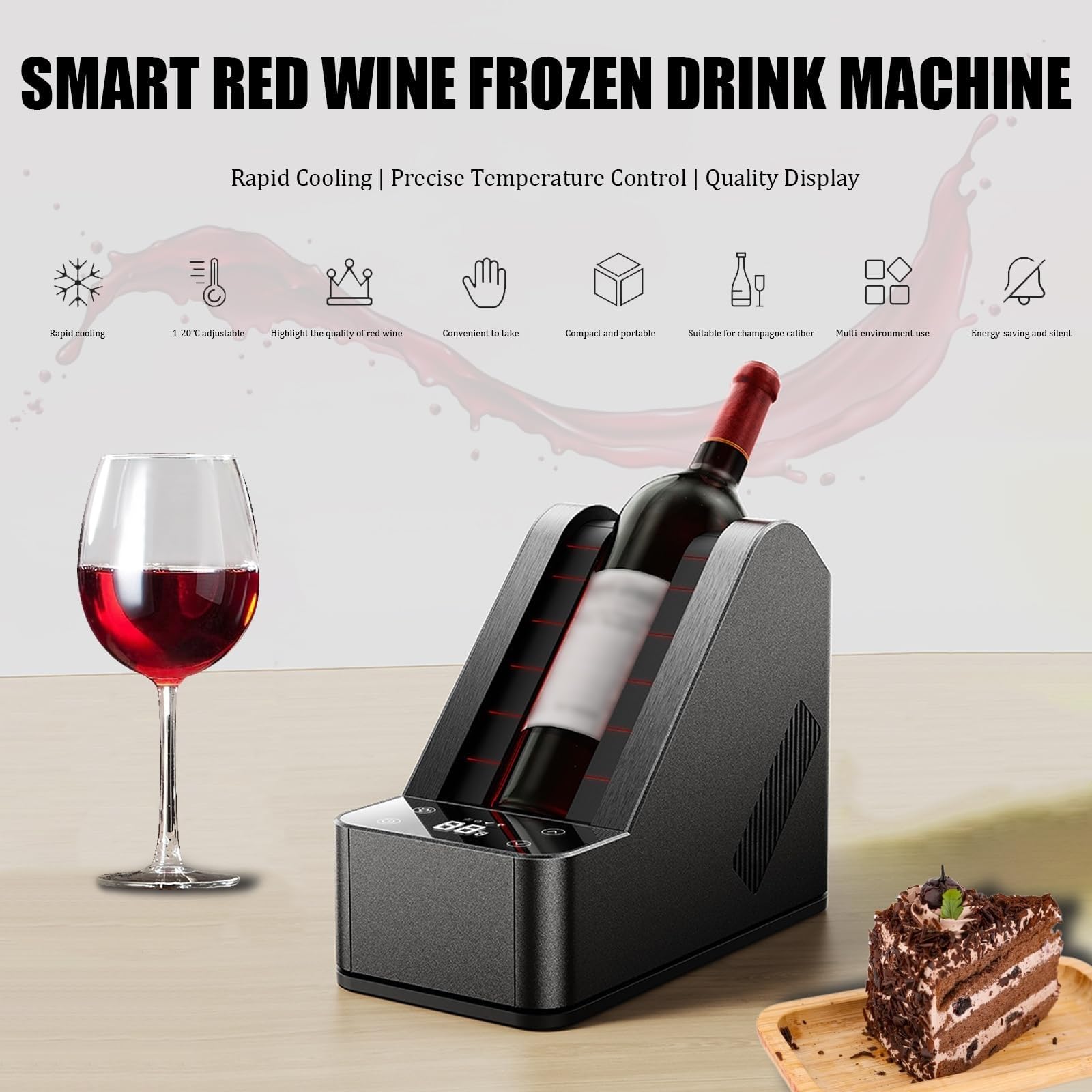 Refrigeratore Per Vino E Mantenimento Della Temperatura, Per Bottiglie Standard Da 750ml, Refrigeratore Per Vino Per Bottiglia Singola, Una Sorpresa In Più Per Gli Amanti Del Vino