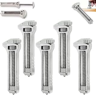 Compact Titanium Multitool, Mini Portable Pocket Multitool Adjustable Wrench, Bottle Opener, Nail Puller, Measuring Caliper, Multifunction Alloy Tool, for Outdoor Travel Camping Hiking (5Pcs)