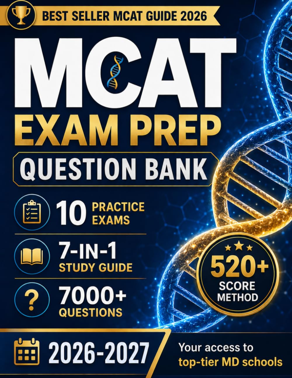 The XXL MCAT Question Bank: The Only MCAT Book You’ll Ever Need | Real Full-Length Exams & Thousands of Practice Questions With Detailed Explanations to Open the Doors to Top-Tier MD Programs