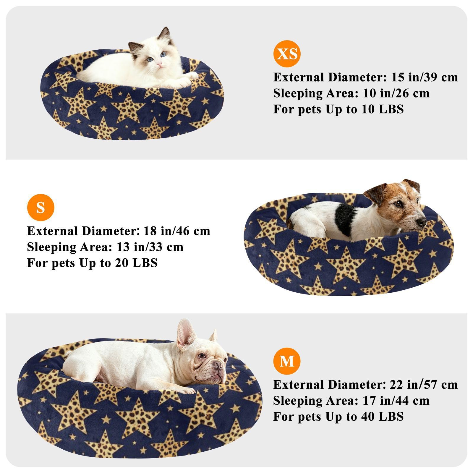 GuoChe Cuccia per gatti blu navy leopardo stella