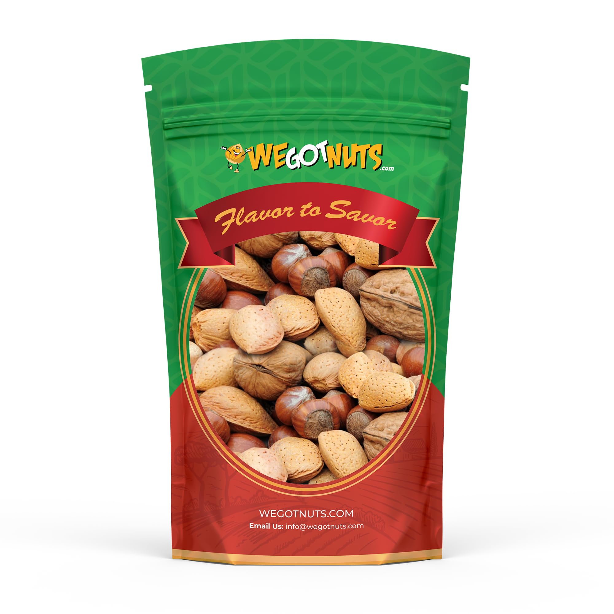 Deluxe Mixed Nuts In-Shell 3 Pounds,(48oz) | Raw and Unsalted | Fresh Snack Mix | Healthy and Delicious Nuts Mix | Kosher Friendly Mixed Nuts We Got Nuts