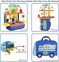 Vista 4 de Camión de juguete para niños de 1, 2, 3, 4, 5, 6 años, juguetes 5 en 1 para niños pequeños, juguetes para niños y niñas de 1 a 6 años de edad