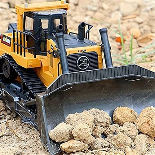 Miniatura 4 de HobbyToki Bulldozer RC 116 modelo de camión de aleación para regalo de auto 2.4G 9CH Radio Control Juguetes agradables para niños adultos HUINA 1569