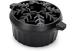 Cast Iron Simmer Pot - Flake Black, Stovetop & Oven Safe, 2.5 Quart