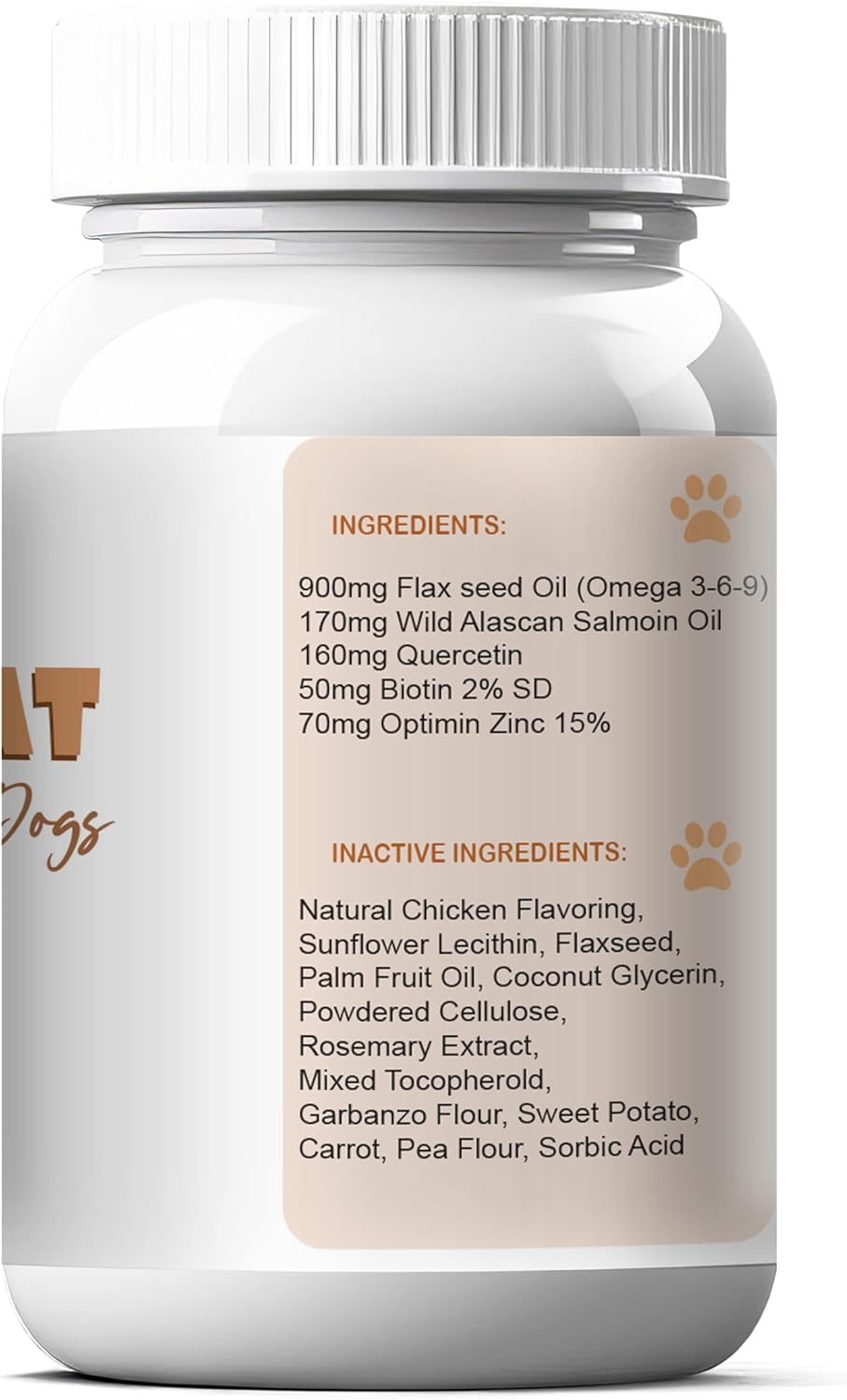 Daily Skin and Coat Support Chews for Dogs with Essential Fatty Acids and Antioxidants for Smooth Soft Fur 2 Bottles 120 Soft Chews