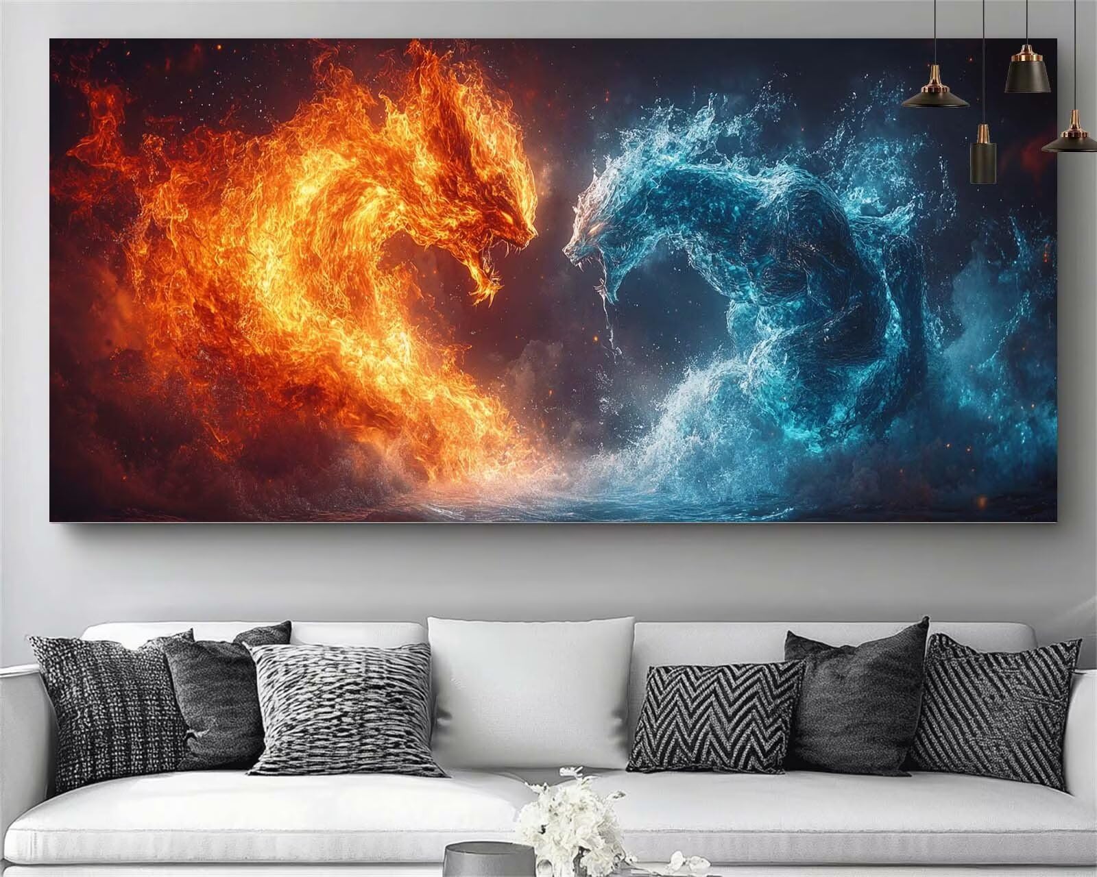 Japon Diamond Painting Dragon Diamond Painting Enfant Broderie Kit Complet, 5D Peinture Diamant Point de Croix Cristal Artisanat,DIY Tableau Strass Diamant Canevas Débutant Kit, Gifts 50x100cm M692