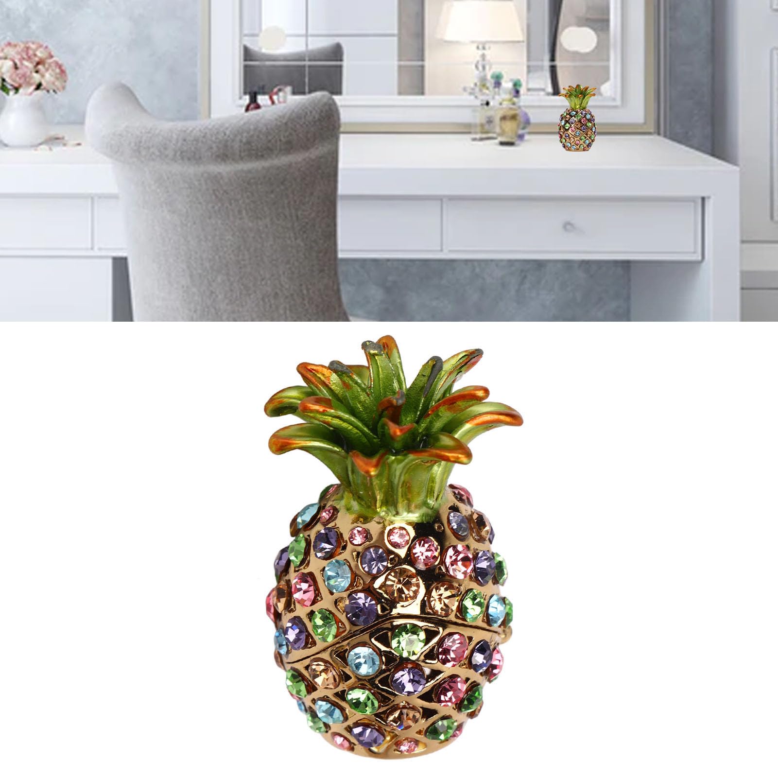 Ananas - Boîte De Rangement Murale Dessin Animé, étui De Rangement Pour