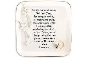 PUDDING CABIN: Unique Appreciation Thank You Gift Ring Dish for Women (Mom, Teacher, Boss, Coworkers)