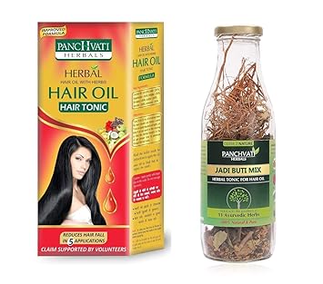 Panchvati Hair Oil 100 ml & Make your own hair oil dry Jadi Buti Mix 50 grm(11 Ayurvedic herbs, 100% Herbals & Plant derived) for complete Hair Care ( combo Pack )