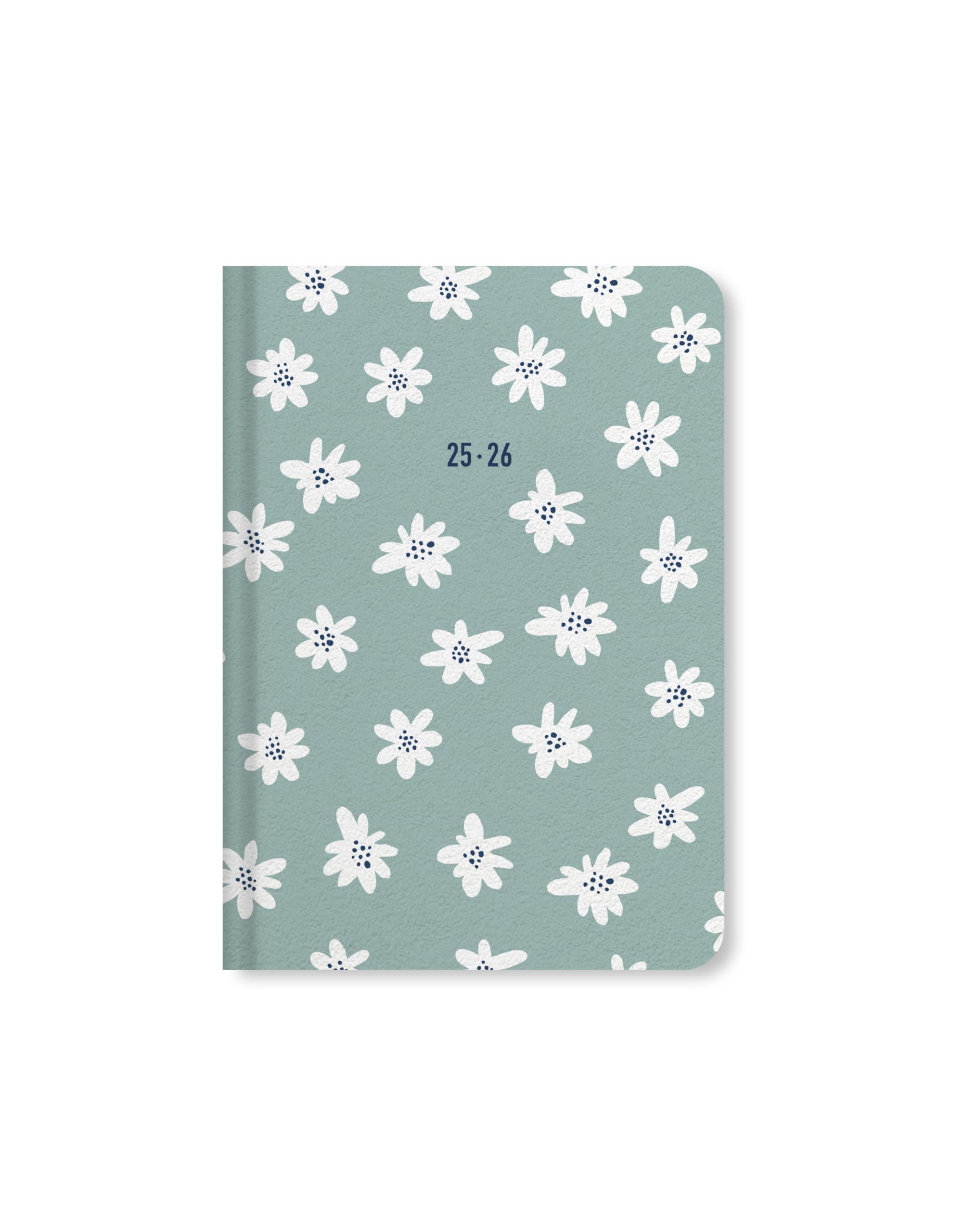 Letts of London Daisies A6 Academic 2026/2027 week to view diary - Mint 27-031869