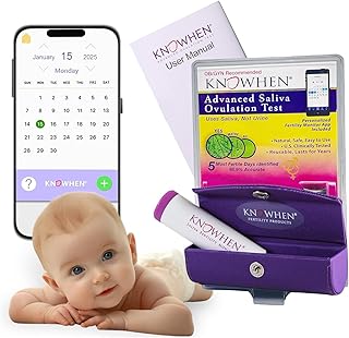 KNOWHEN® Saliva Ovulation Tests Kit – Non-Invasive Ovulation Predictor kit, Unlimited Tests for Fertility Tracking – No Waste, No Urine Mess – Hygienic Ovulation Days Tracker Kit for Family Planning