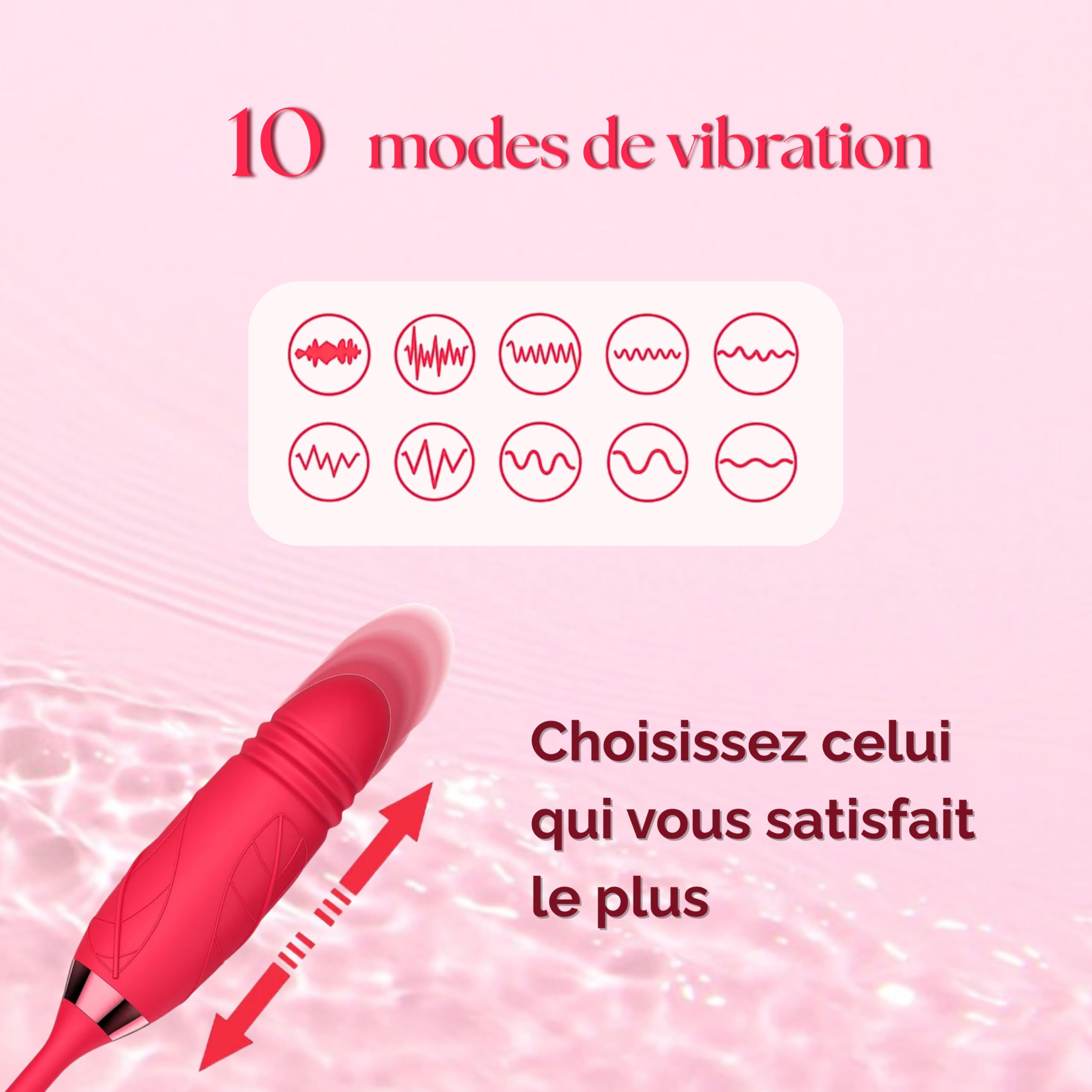 Rose Toy Sextoyse Femme Clitoridienne Va et Vient Sex Toys Pour Couple Ensemble Objet Sexuelle Adulte Couple Pour Faire L’Amour Aspirateur Stimulateur Clitoridien Jouet Adulte Vibromasseur Dildo Gode