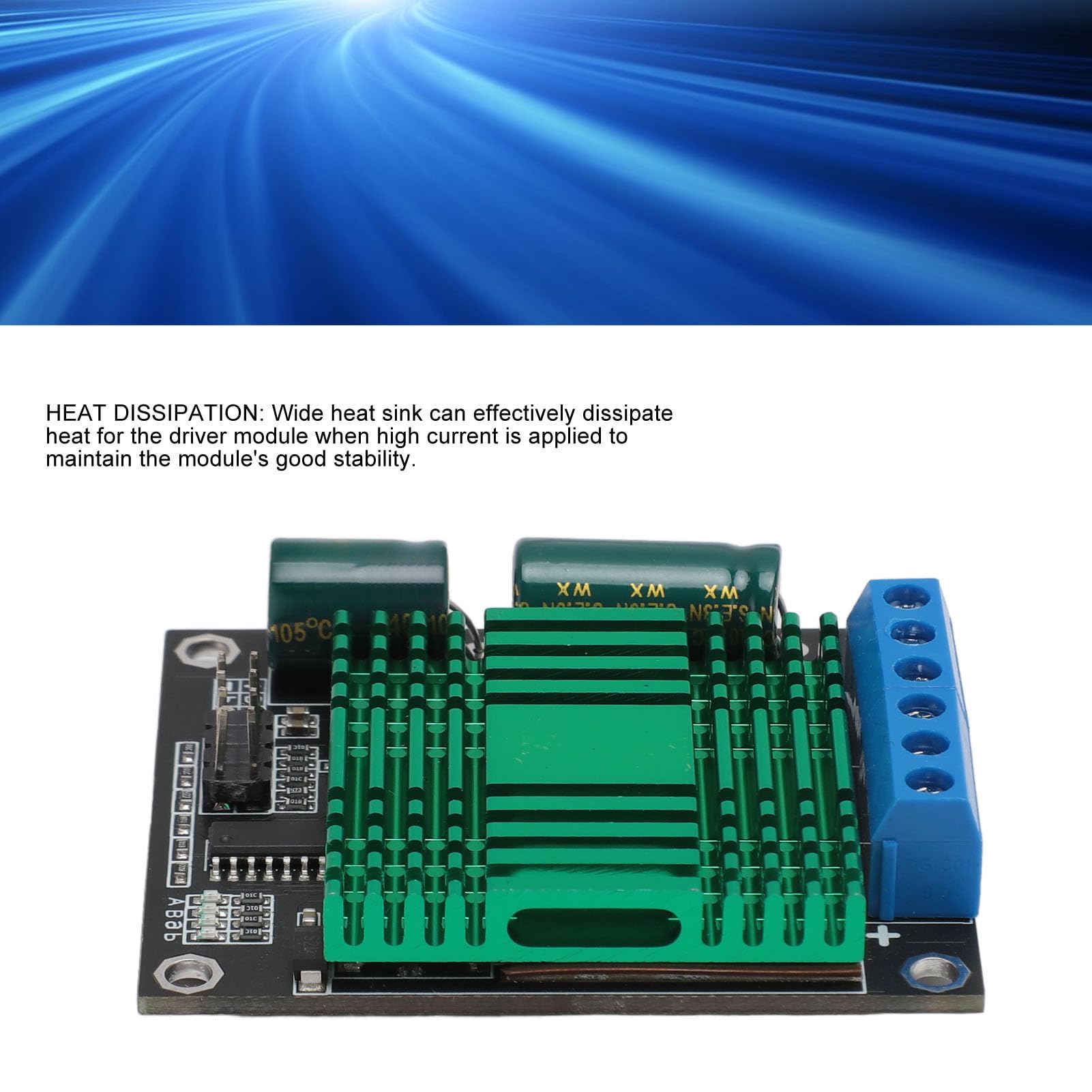 Driver Motore DC, Controller Motore a Ponte H a Doppio Canale DC 9V-30V 60A PWM Scheda Regolatore Motore Ad Alta Potenza Modulo di Controllo Motore Elettrico Industriale