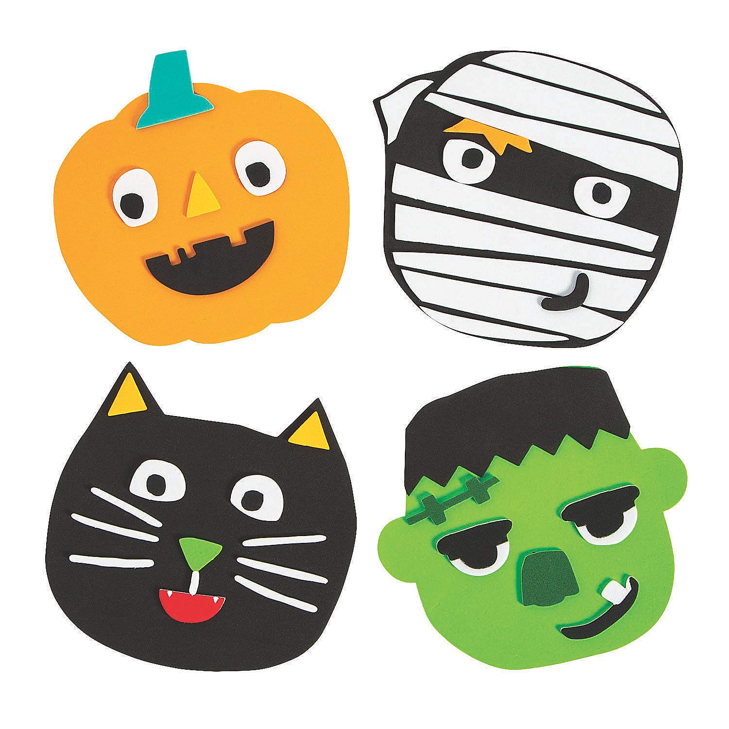 Fun Express Ghoul Gang Magnet Craft Kit - Fun and Creative DIY Halloween Craft Projects for Kids - Perfect for Home School Holiday Activities - Engaging Arts & Crafts for Creative Play – 12 Pieces