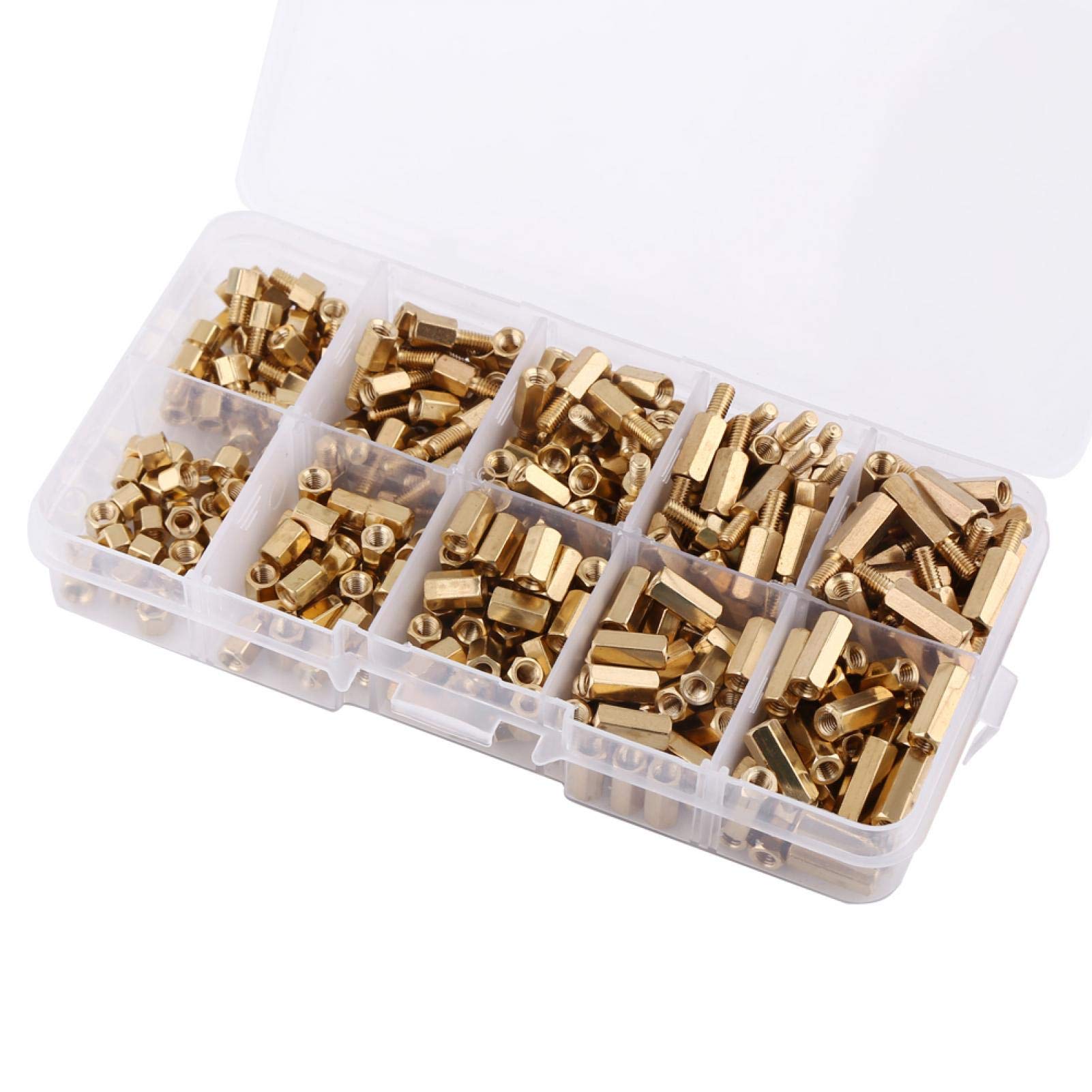 300pcs M3 Brass Standoffs, Hex Male Female Standoffs, M3 Standoff DIY Set, Standoff Assortment Set for Motherboard-image-7