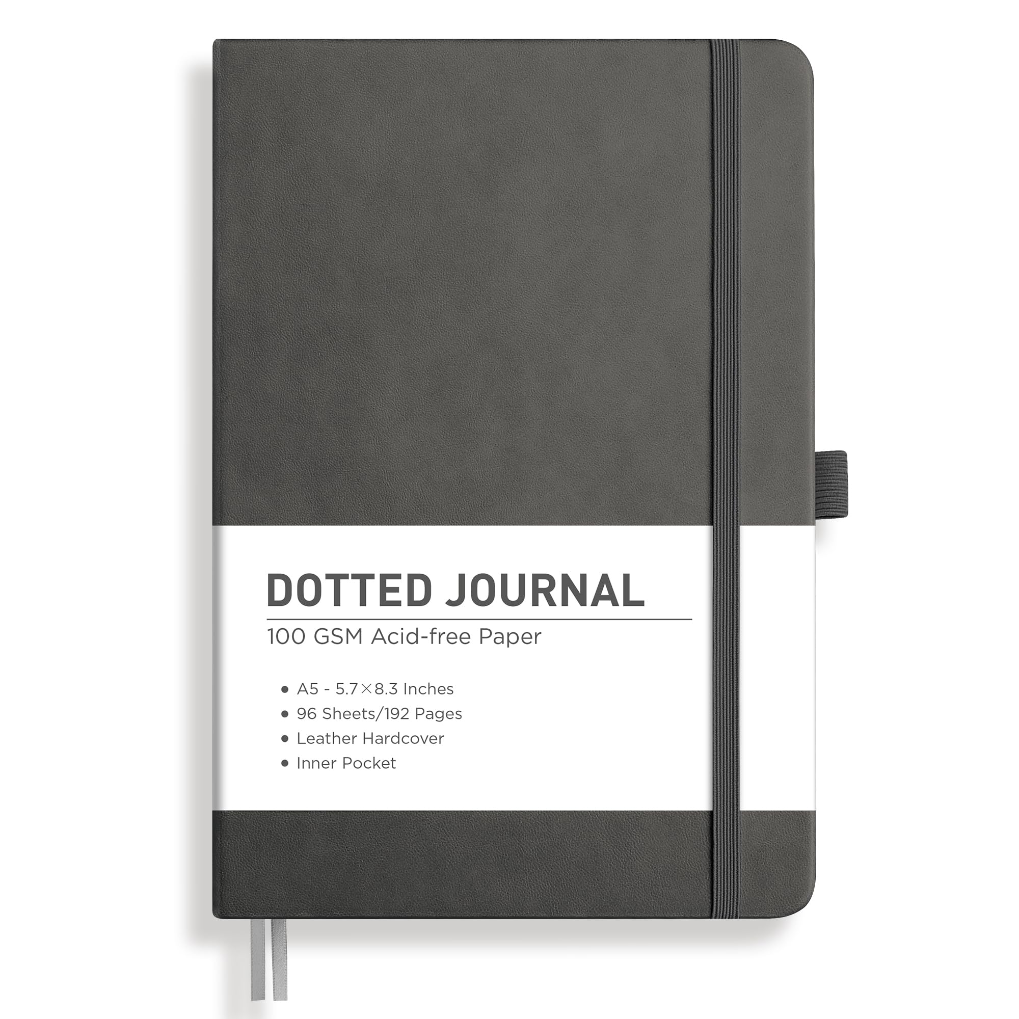 RETTACY Dotted Journal Notebook, 192 Pages, A5 Medium Size (5.7'' x 8.3'')