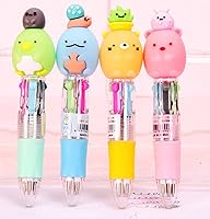 Vista 6 de 8 bonitos bolígrafos de animales, 4 en 1, retráctiles, multicolor, bolígrafos multicolor para oficina, escuela, hogar, bolígrafos divertidos