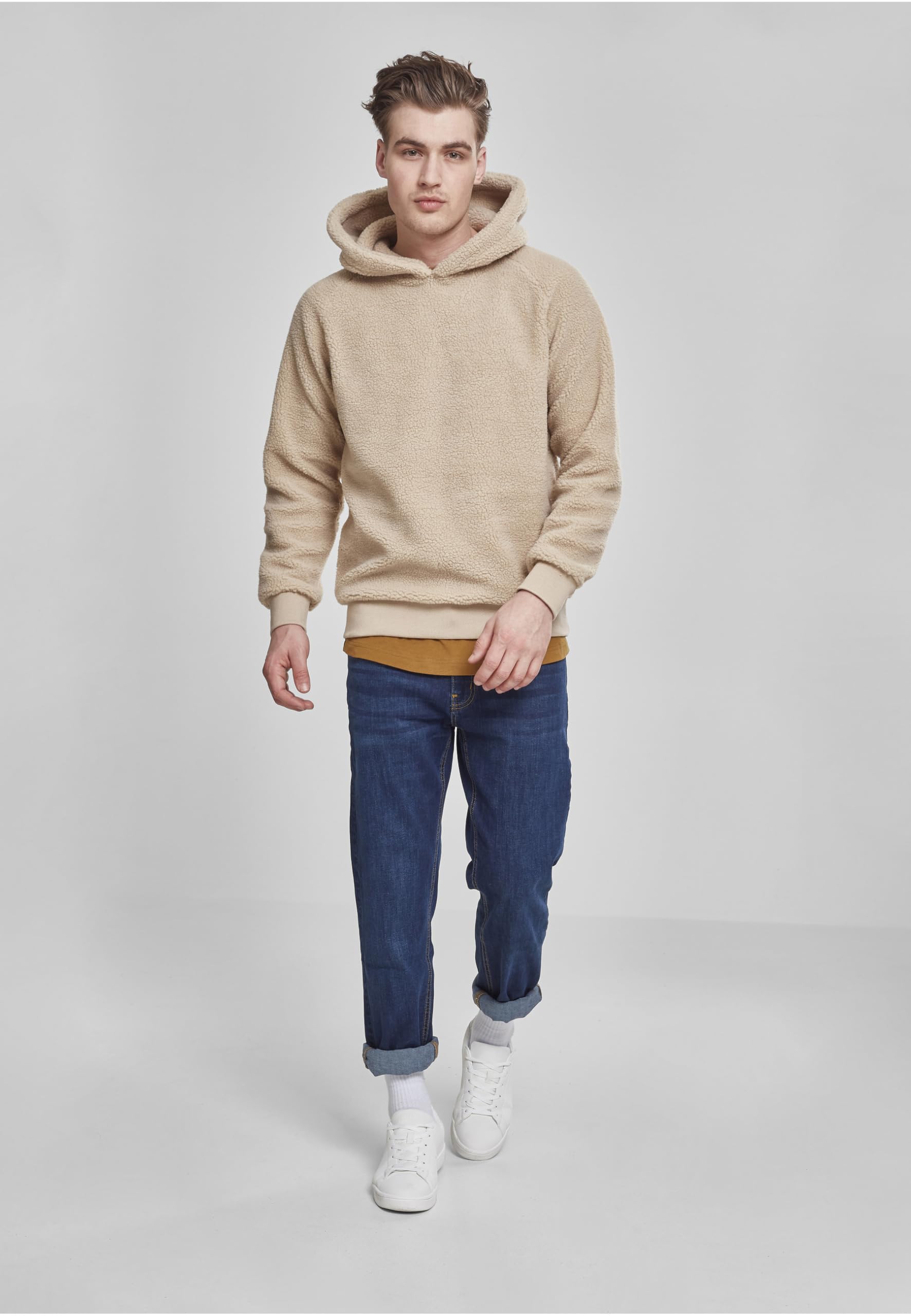 Urban Classics Sudadera con Capucha Sherpa para Hombre