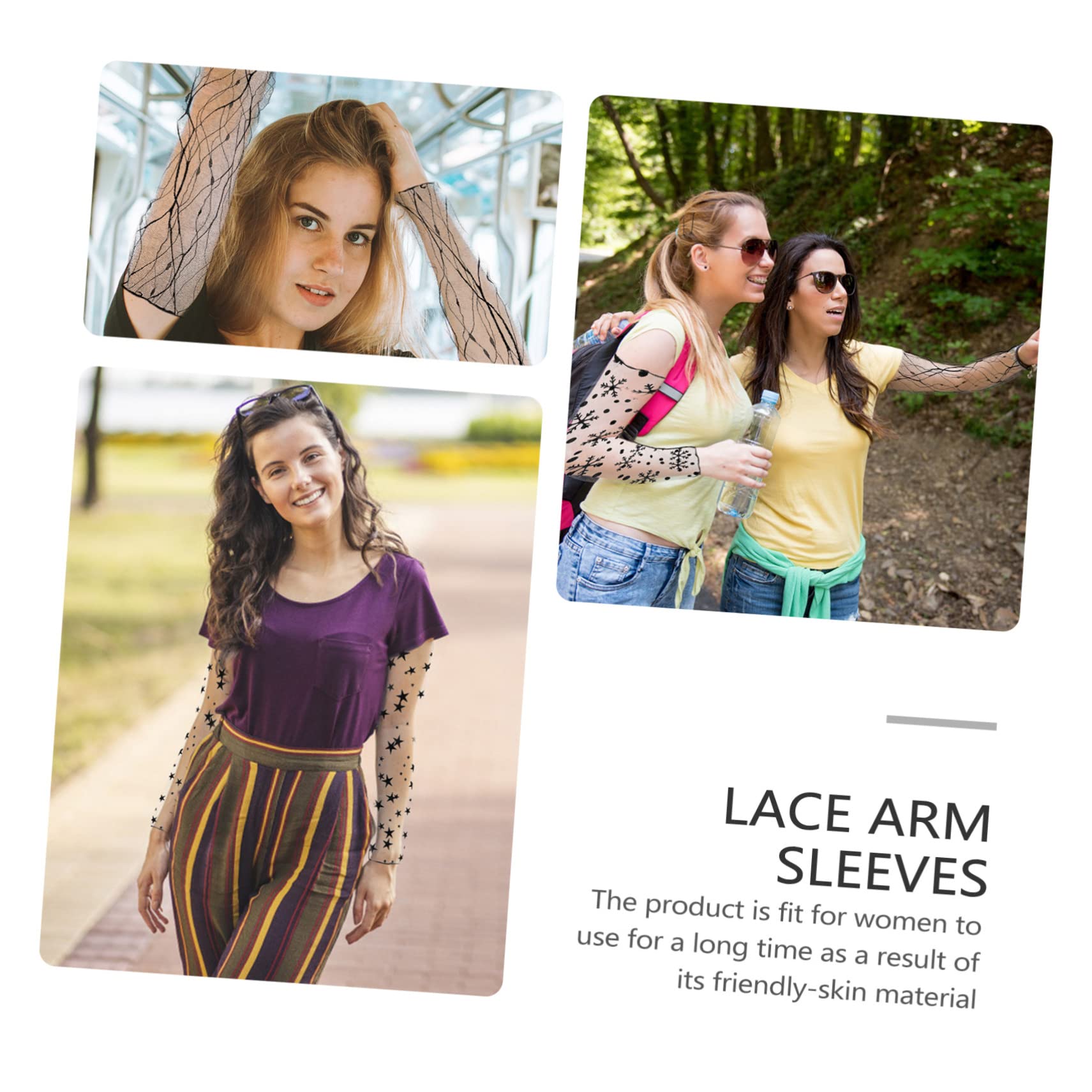 Manchons de Bras en Dentelle Ultra-fins pour Femmes, Protection Solaire sans Doigts, Confortables et Élégants, Lot de 3 Paires pour Conduite et Randonnée