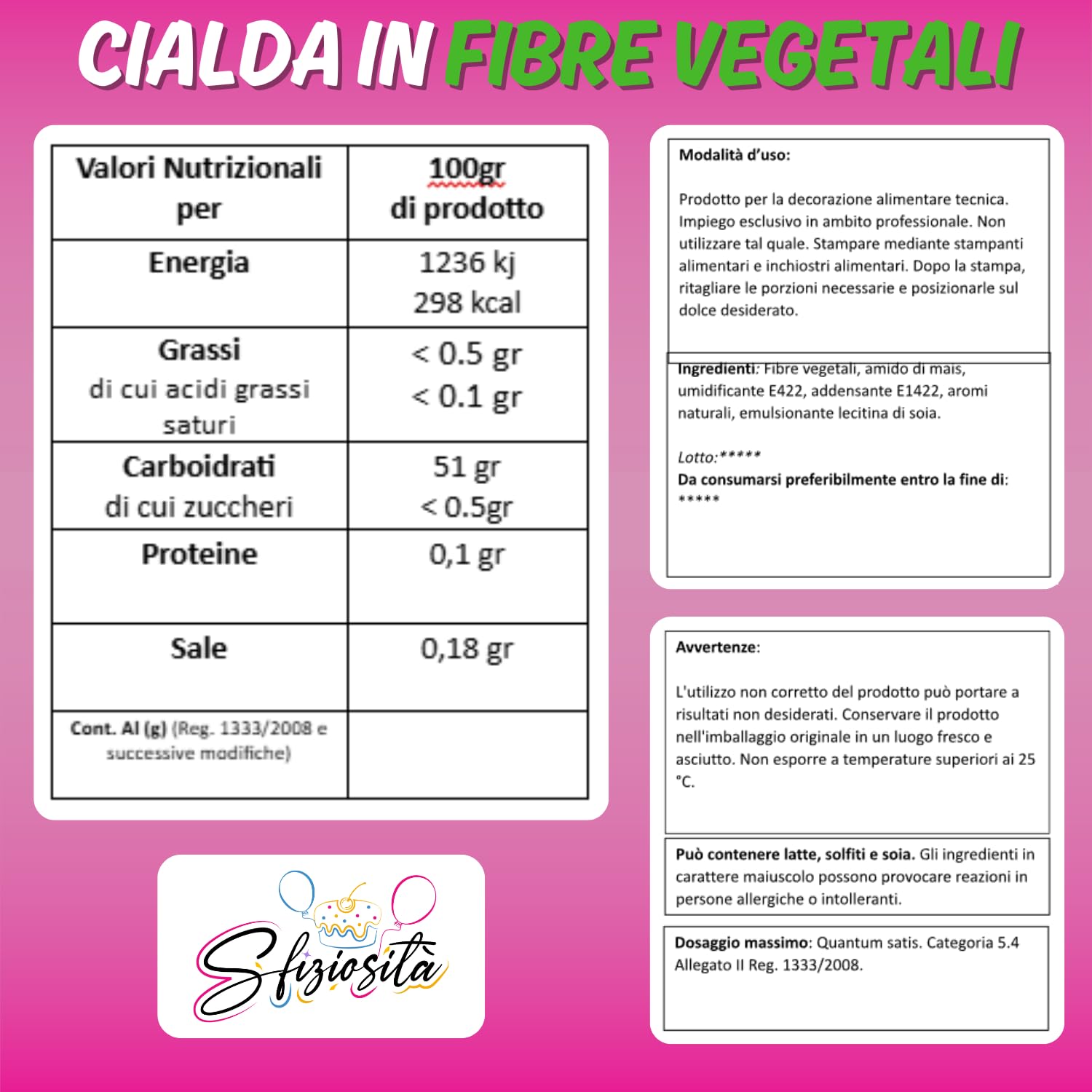 Cialda Per Torta Personalizzata A4 - Senza Glutine, Fibra Vegetale, Qualità Fotografica, Made In Italy - Foto 2