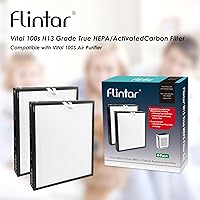 Vista 7 de Flintar Filtro de repuesto Vital 100S, compatible con purificador de aire LEVOIT Vital 100S, filtración de grado H13 + filtro de carbón activado