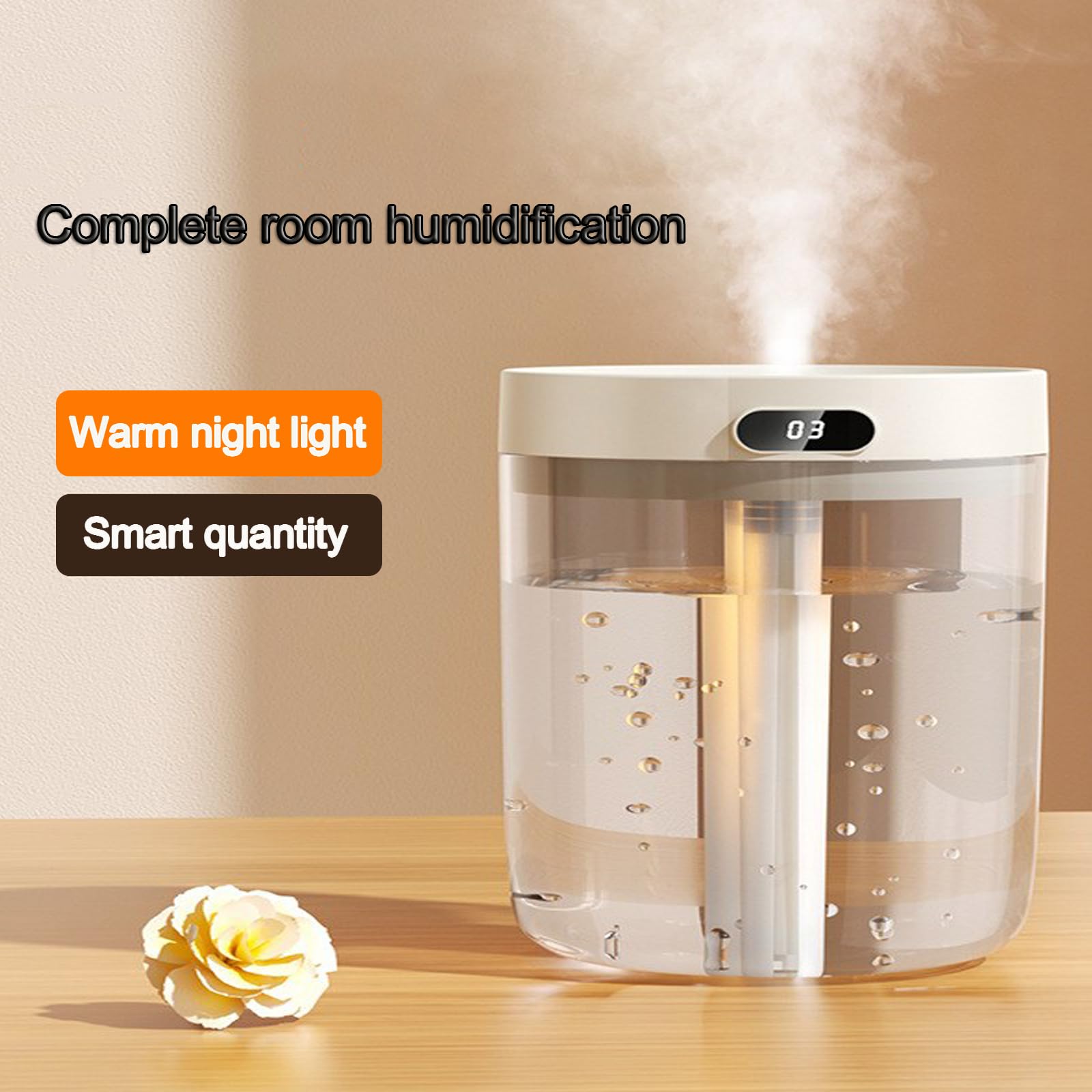 Humidificadores para dormitorio, relleno superior de 1.5 L, humidificador de niebla fría de gran tamaño con difusor de aceite y luz nocturna, humidificadores ultrasónicos silenciosos para el