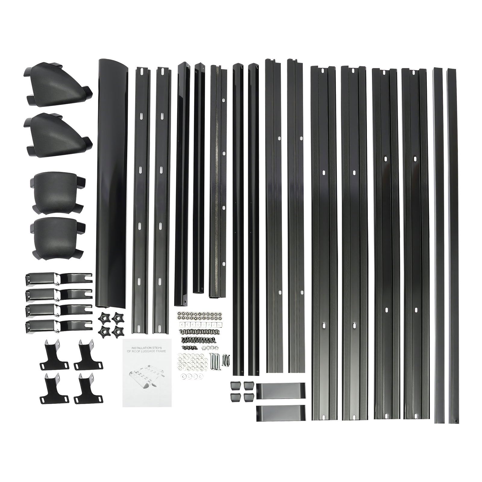 Dachkorb Universal SUV Dachgepäckträger Gepäckkorb Dachrack 127x97cm | Universal SUV-Dachkorb (127x97cm) aus wetterfester Aluminiumlegierung mit 68kg Traglast für Urlaubsreise und Camping.
