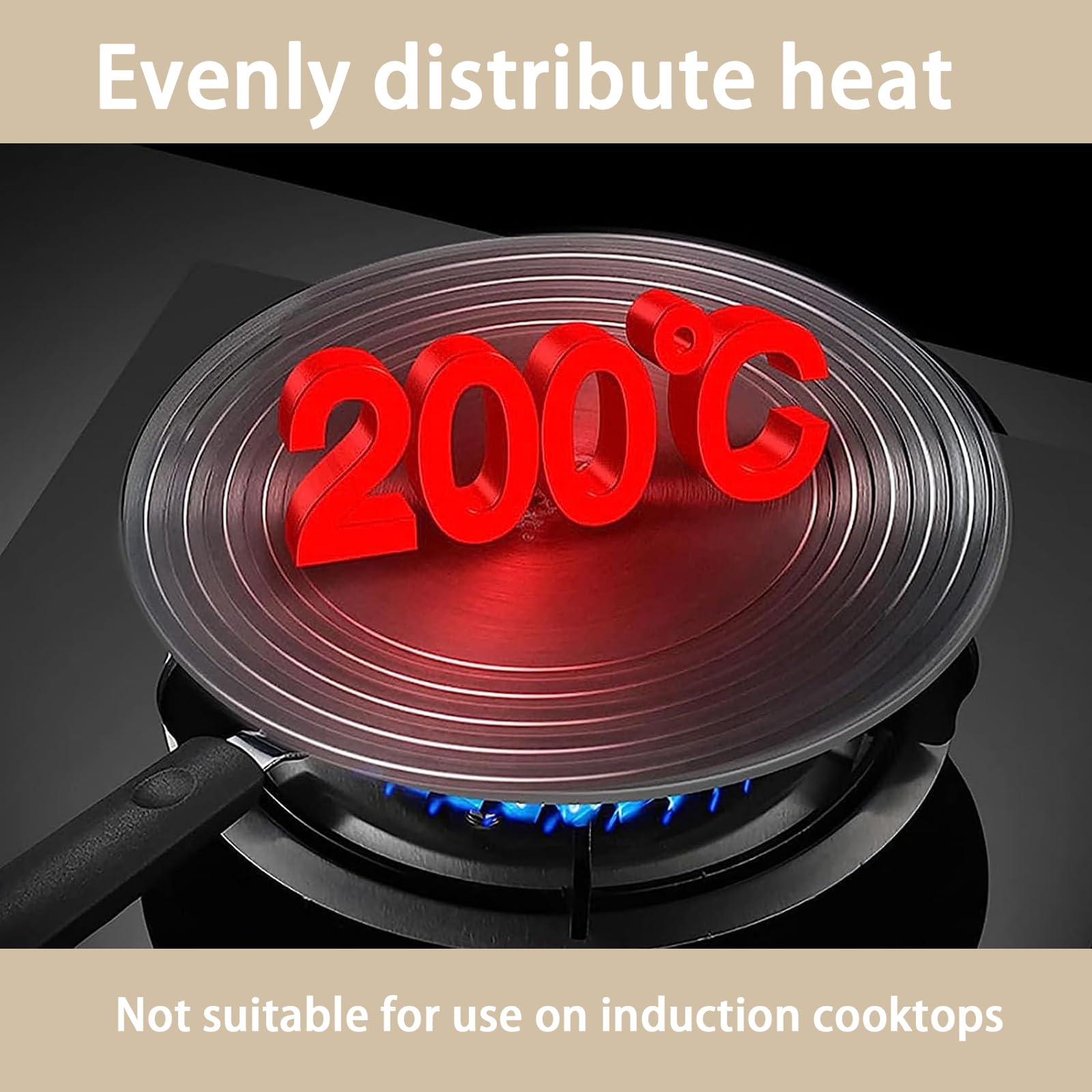 Diffuseur de Chaleur Alliage Aluminium 24cm pour Cuisinière à Gaz
