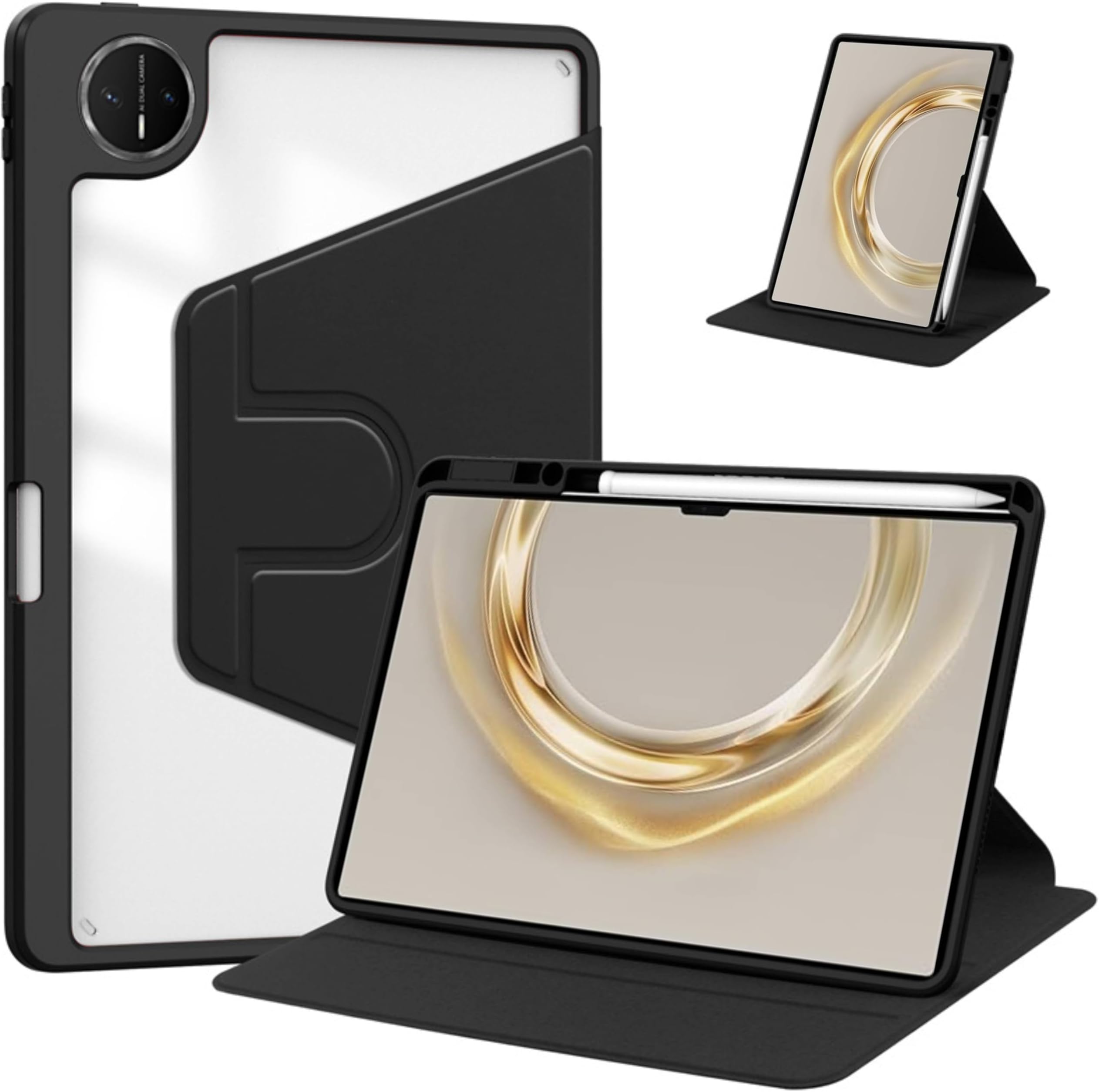 Stand Case Compatible with Huawei MatePad Pro 13.2inch 2025/2023 Cover, Multi-Angle Stand Flip Hard PC Case with Pen Holder Protective Stand Cover Compatible with Huawei MatePad Pro 13.2" 2025