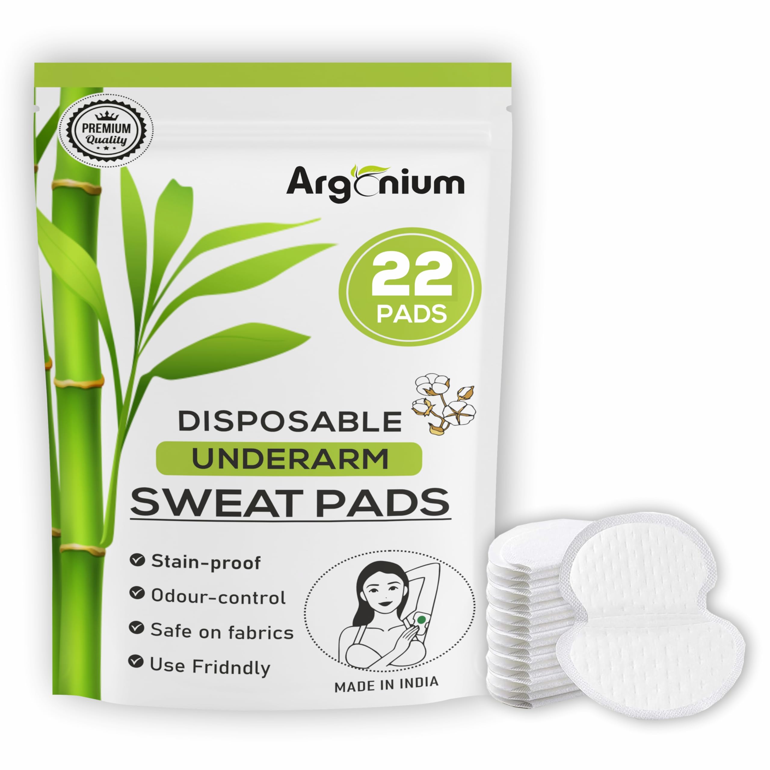 Argonium Underarm Sweat Pad for Women & Men | Armpit Sweat Pads for Women Blouse with Gel Technology to Control Odour | Large Covering Underarm Pads to Prevent Stain | Skin Friendly (20 pads)-image-7