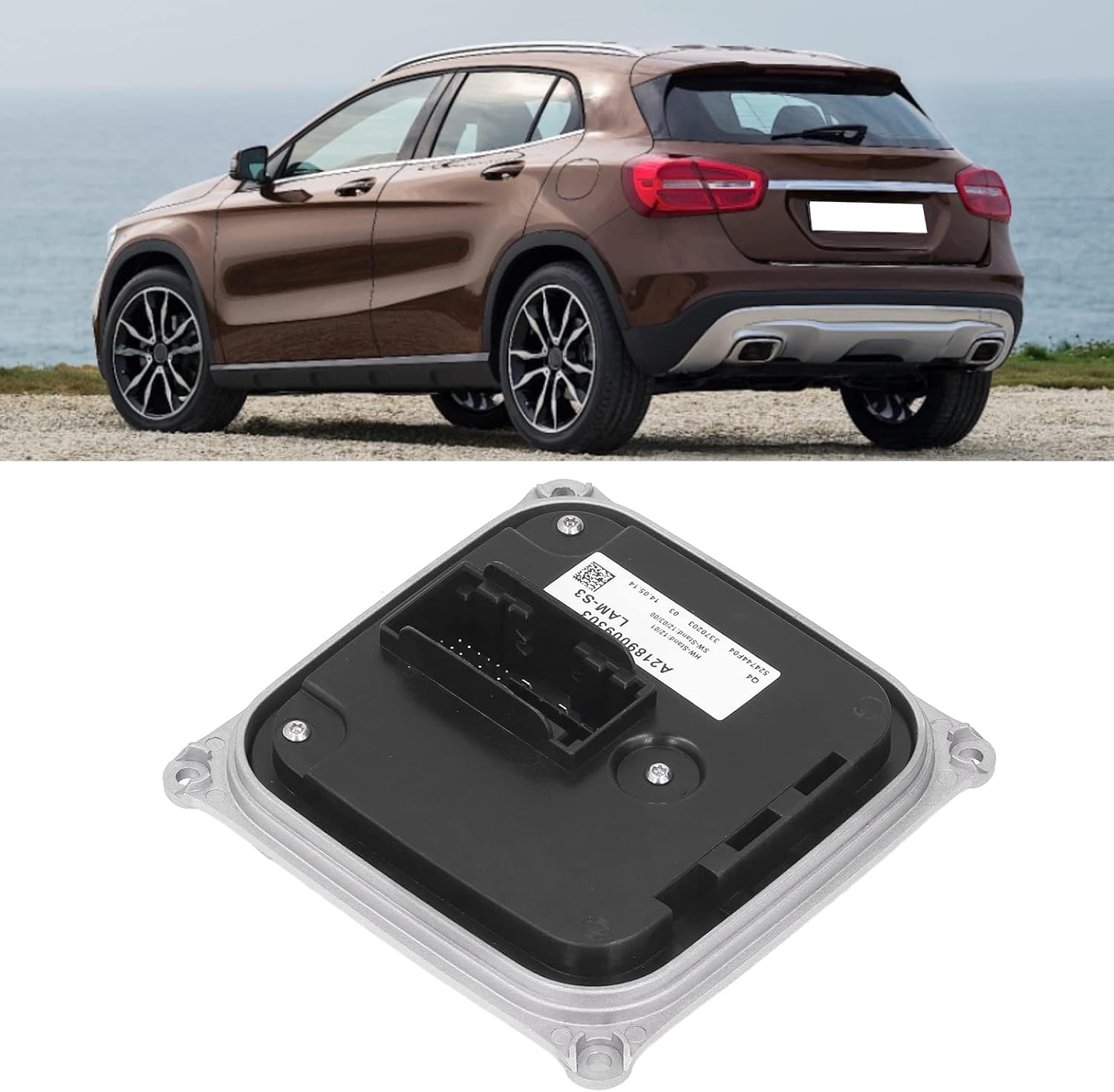 Aramox LED Headlight Control Unit, LED Headlight Control Module LAM Alloy ABS Replacement for Benz A Class W176 2012-2015