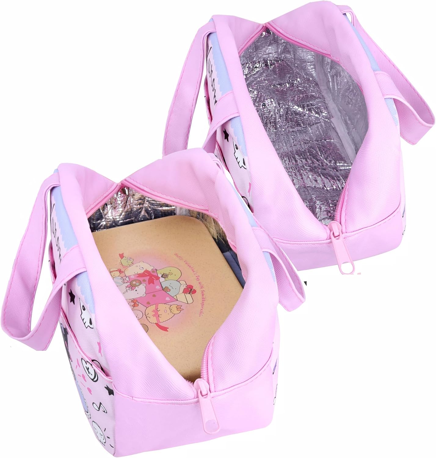Roffatide Anime Bunny Cartoon Lunch Bag for Work Reusable Insulated Lunch Box Travel Picnic Container Lunch Box for women image 5