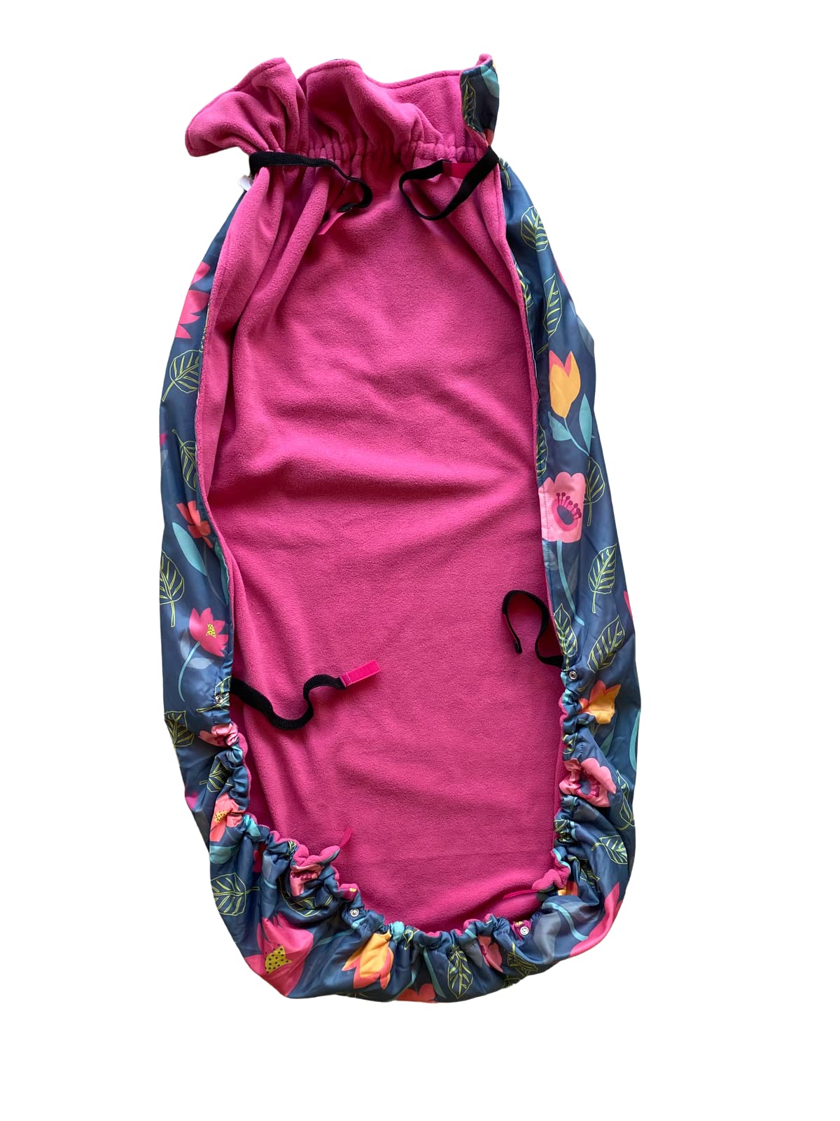 Wasserdichte Fleece-gefütterte Rollstuhl-Abdeckung, universelle Passform für manuelle und angetriebene Rollstühle, Erwachsenengröße, Rollstuhl-Zubehör, Wärme und Komfort (Blumenmuster)