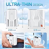 Vista 4 de Ventilador de cintura personal portátil 2025 y ventilador de cuello, motor sin escobillas de 14000 RPM, recarga de 40 horas de funcionamiento